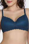 Zivame Coquette Blush Padded Non Wired 3/4Th Coverage Lace Bra - Gibraltor Sea — thumbnail 5
